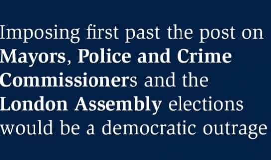 Imposing first past the post