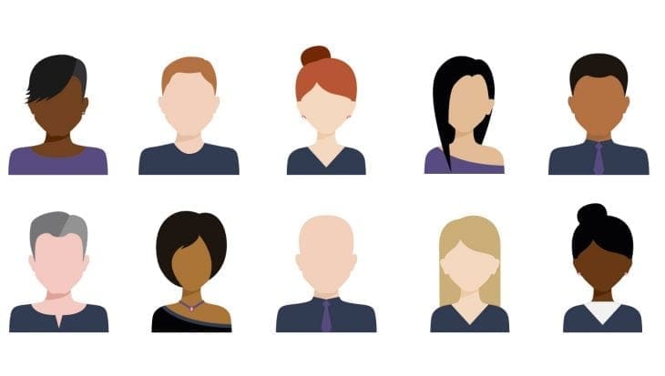 mixed group of people
