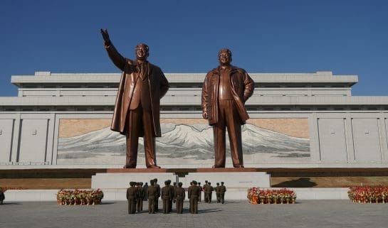 Pyongyang North Korea Bronze statue