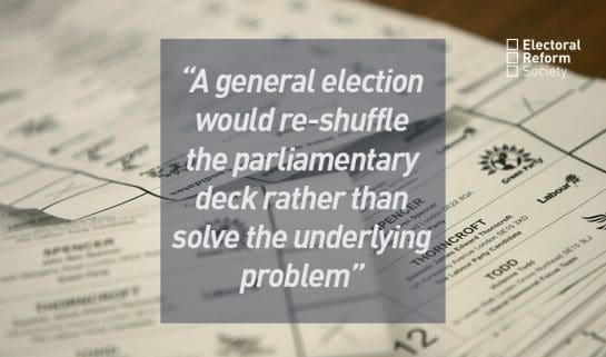 A general election would re-shuffle the parliamentary deck rather than solve the underlying problem