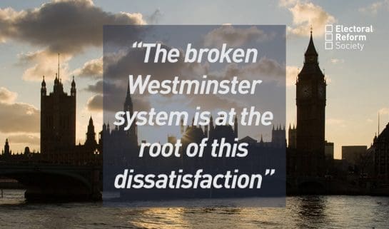 The broken Westminster system is at the root of this dissatisfaction