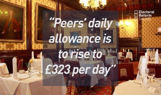 Peers’ daily allowance is to rise to £323 per day