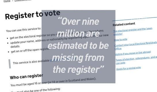 Over nine million are estimated to be missing from the register