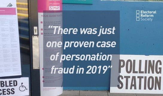 There was just one proven case of personation fraud in 2019
