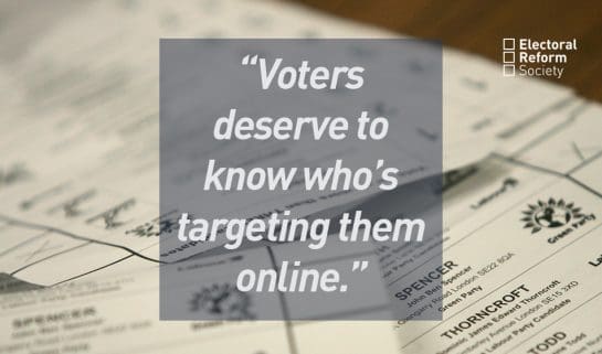voters deserve to know who’s targeting them online.