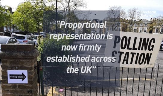 Proportional representation is now firmly established across the UK