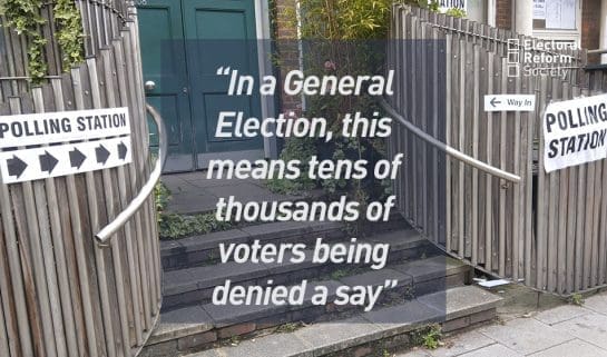 In a General Election, that means tens of thousands of voters being denied a say