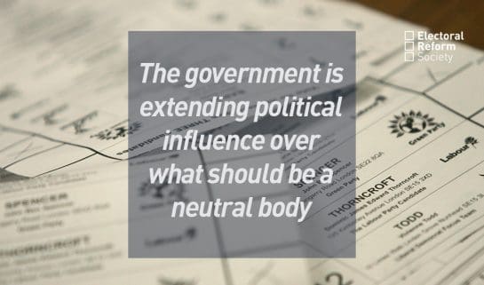 The government is extending political influence over what should be a neutral body