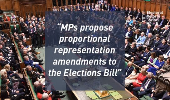 MPs propose proportional representation amendments to the Elections Bill