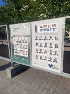 Election posters in Finland