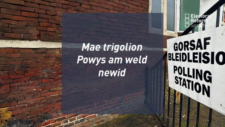 Mae trigolion Powys am weld newid