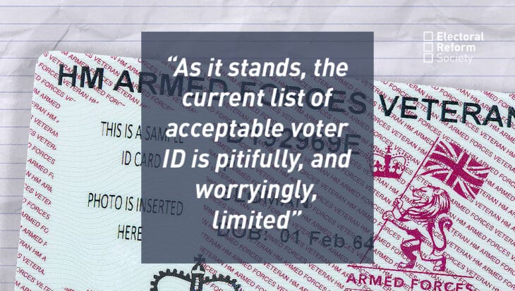 As it stands, the current list of acceptable voter ID is pitifully, and worryingly, limited