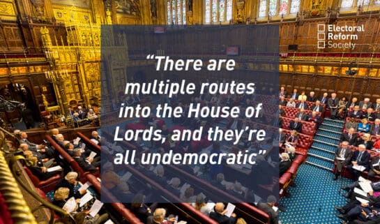 There are multiple routes into the House of Lords and they are all undemocratic