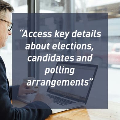 Access key details about elections candidates and polling arrangements