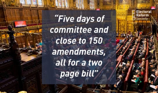 Five days of committee and close to 150 amendments all for a two page bill