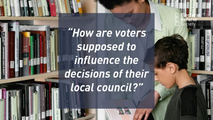 How are voters supposed to influence the decisions of their local council