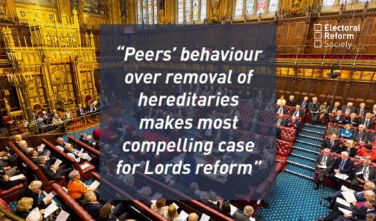 Peers’ behaviour over removal of hereditaries makes most compelling case for Lords reform