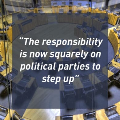 the responsibility is now squarely on political parties to step up