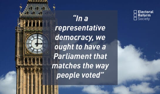 In a representative democracy, we ought to have a Parliament that matches the way people voted
