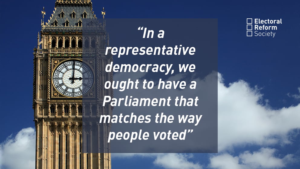 In a representative democracy, we ought to have a Parliament that matches the way people voted