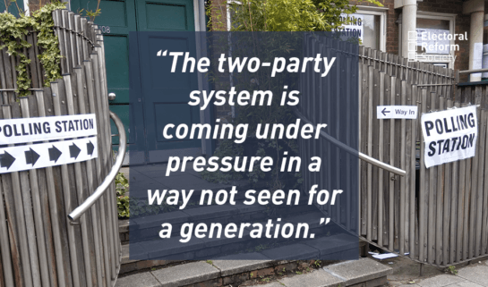 The two party system is coming under pressure in a way not seen for a generation