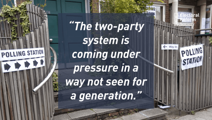 The two party system is coming under pressure in a way not seen for a generation