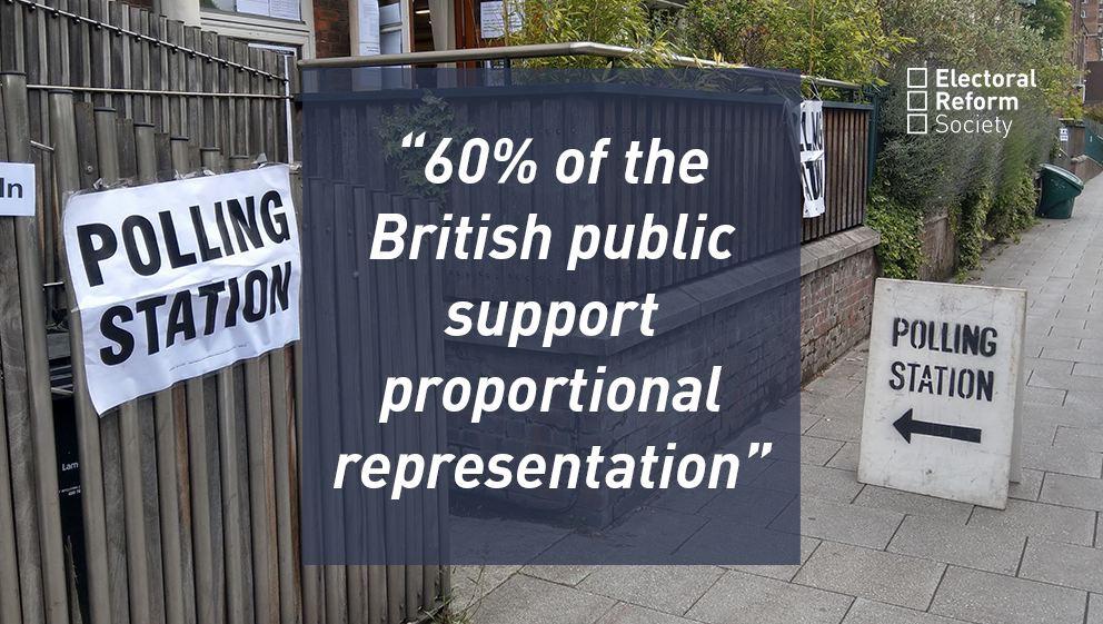 “60% of the British public support proportional representation”