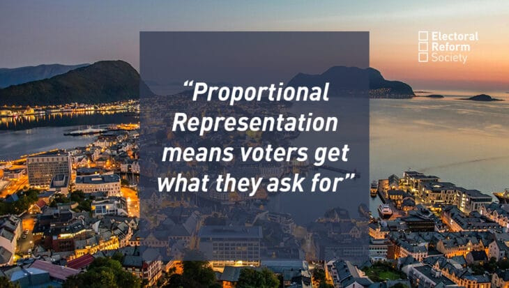 Proportional Representation means voters get what they ask for