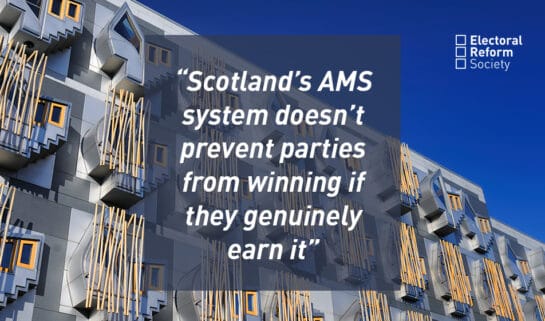 Scotlands AMS system doesnt prevent parties from winning if they genuinely earn it