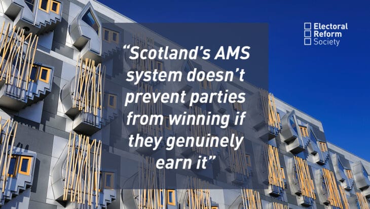 Scotlands AMS system doesnt prevent parties from winning if they genuinely earn it