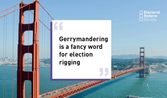 Photo of Golden Gate Bridge, California. Text overlay: 