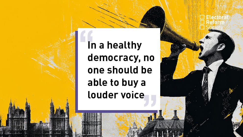 in a healthy democracy, no one should be able to buy a louder voice