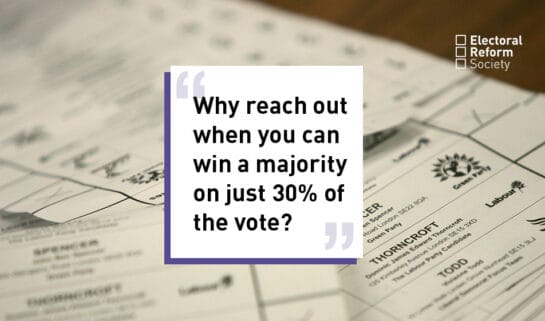 Why reach out when you can win a majority on just 30 percent of the vote