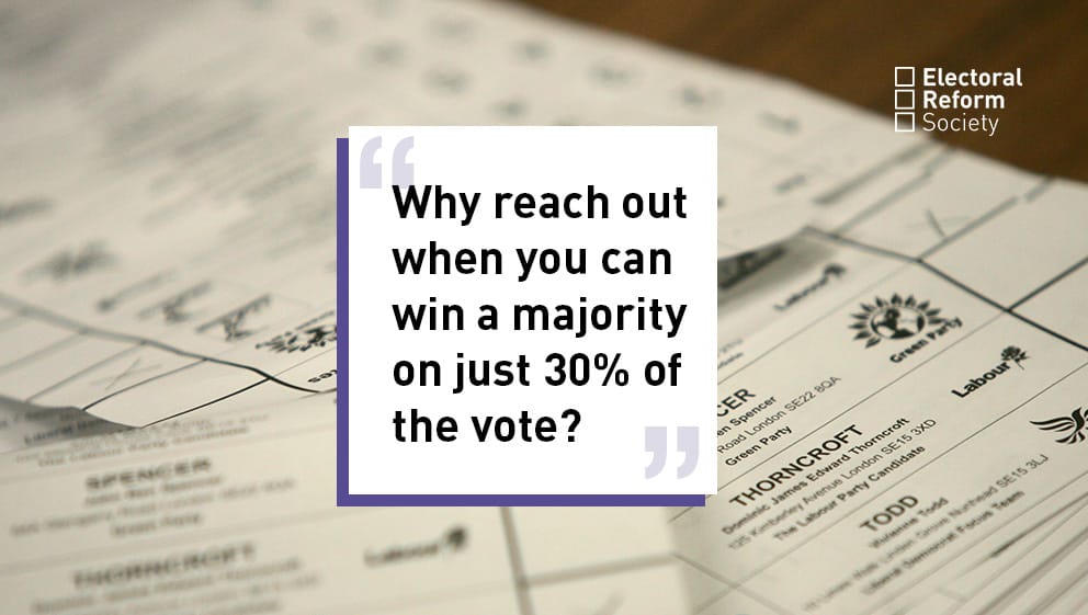 Why reach out when you can win a majority on just 30 percent of the vote