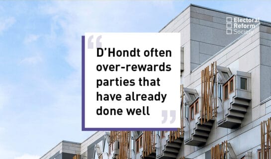 D’Hondt often over-rewards parties that have already done well