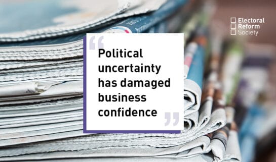 Political uncertainty has damaged business confidence