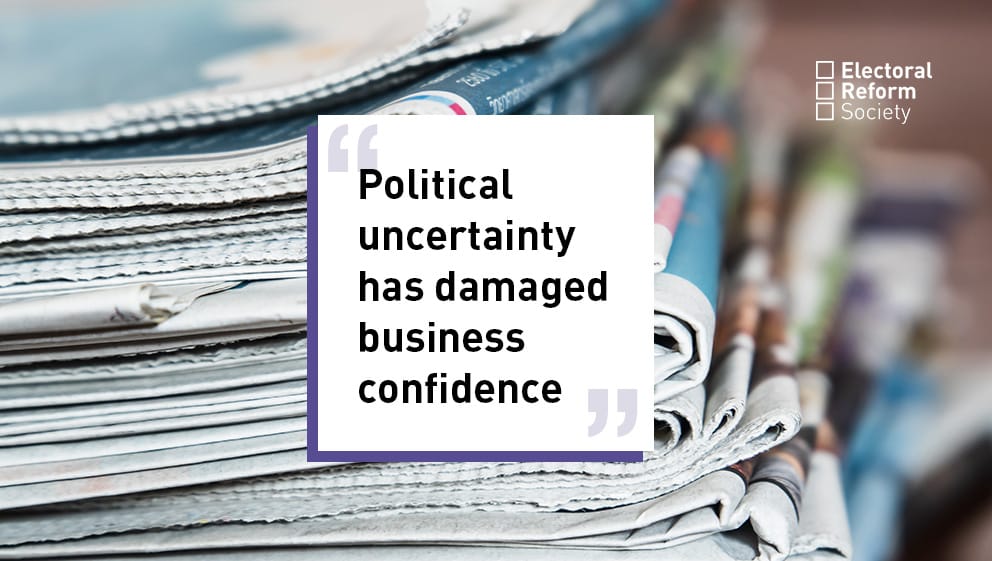 Political uncertainty has damaged business confidence