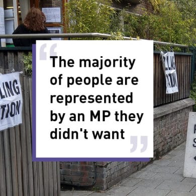 The majority of people are represented by an MP they didnt want