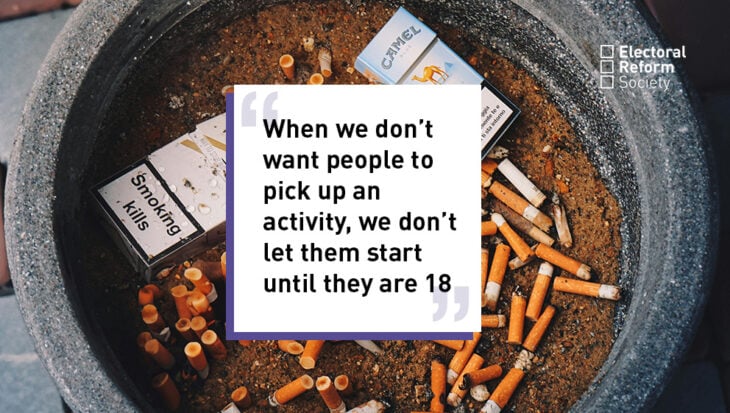 When we don't want people to pick up an activity, we don't let them start until they are 18