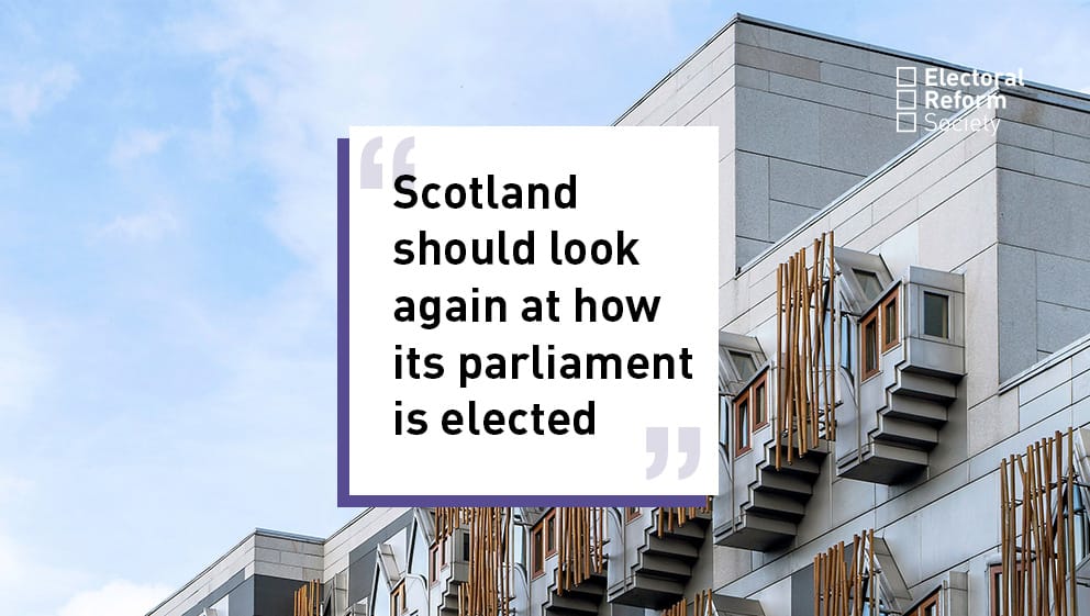 Scotland should look again at how its parliament is elected