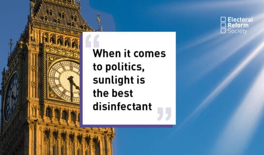 When it comes to politics sunlight is the best disinfectant