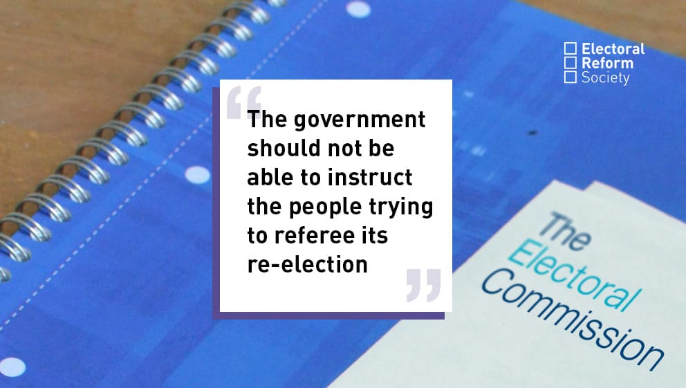 The government should not be able to instruct the people trying to referee its re-election