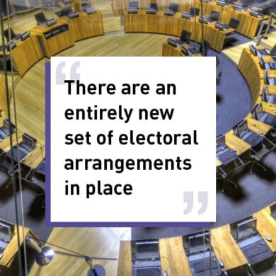 There are an entirely new set of electoral arrangements in place