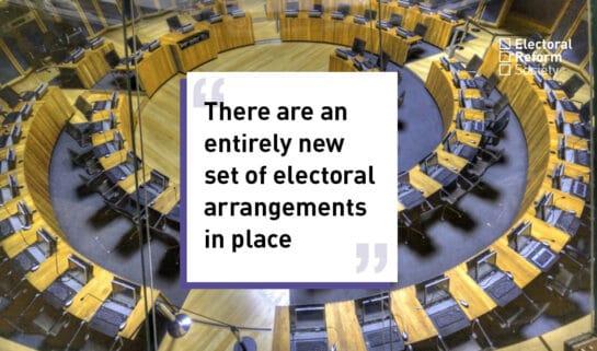 There are an entirely new set of electoral arrangements in place