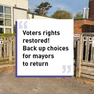 Voters rights restored! Back up choices for mayors to return