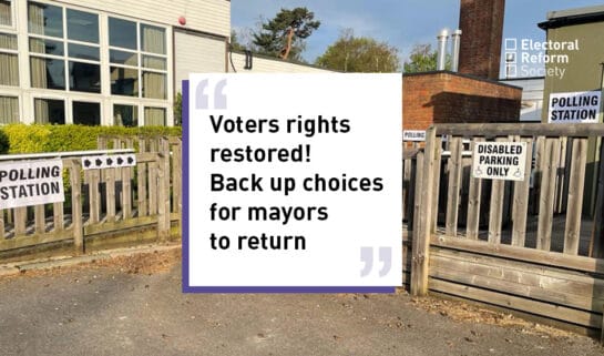 Voters rights restored! Back up choices for mayors to return