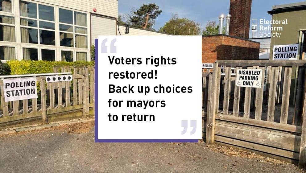 Voters rights restored! Back up choices for mayors to return