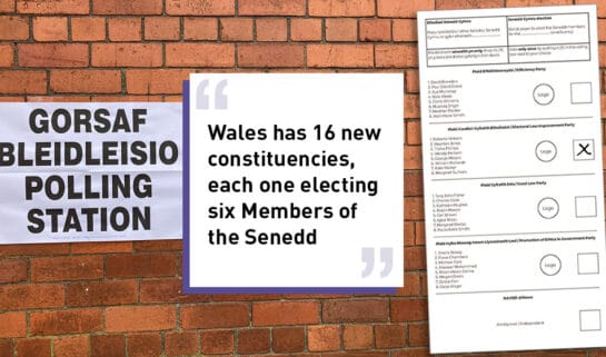 Wales has 16 new constituencies, each one electing six Members of the Senedd