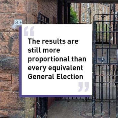 The results are still more proportional than every equivalent General Election
