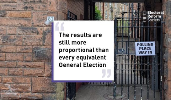 The results are still more proportional than every equivalent General Election